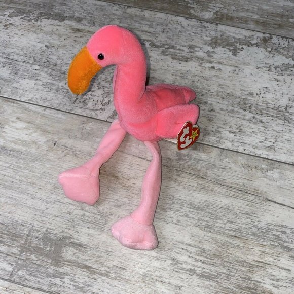 Ty Toys Pinky The Flamingo Ty Beanie Baby 995 Retired Euc s Poshmark